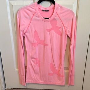 Pink Oiselle Flyte Long Sleeve Top with Bird Design